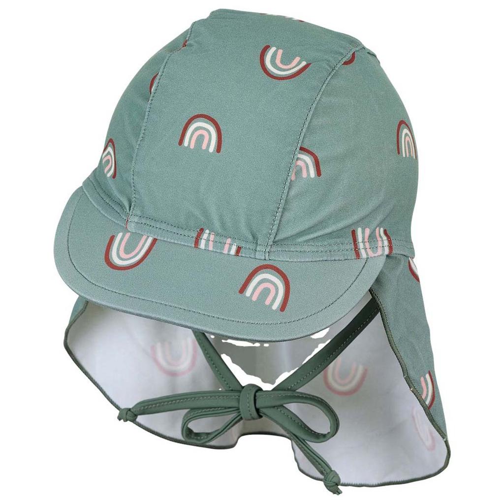 STERNTALER Šiltovka do vody s ochranou krku na zaväzovanie UV50+ zelená duha uni- 43 cm 5-6 m 2502395-270-43