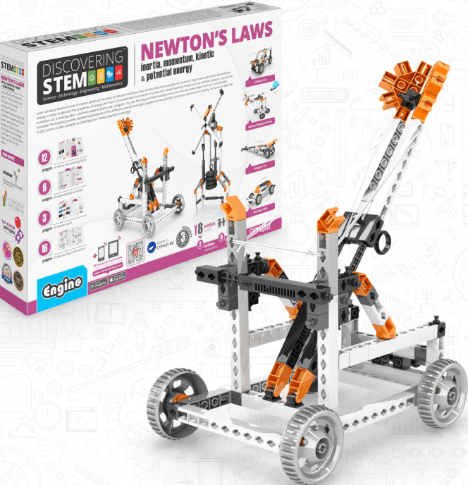 Engino Engino STEM NEWTON's LAWS: Zotrvačnosť, hybnosť, kinetická a potenciálna energia STEM07