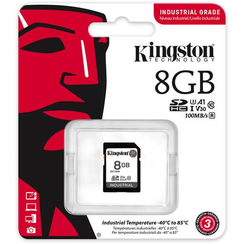 Kingston Industrial SDHC 8GB class 10 UHS-I U3 (r100MB,w80MB) SDIT/8GB
