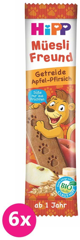 6x HiPP BIO Müsli tyčinka Jablko-Broskyňa 20 g VP-F111535