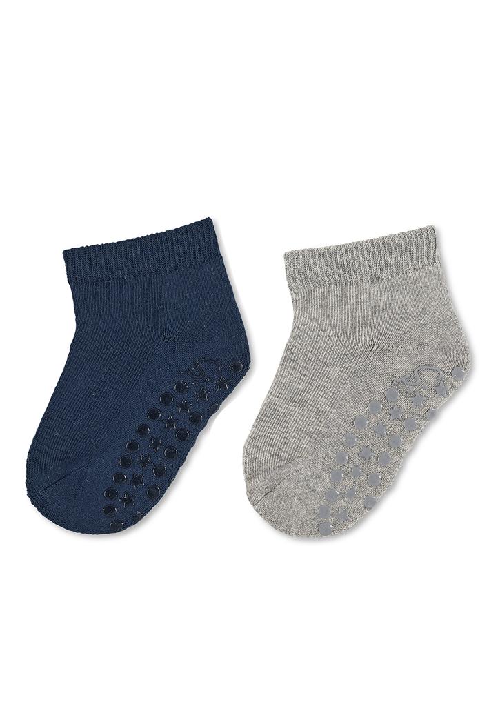 STERNTALER Ponožky protišmykové krátke ABS 2ks v balení námornícka modrá chlapec veľ. 20 12-24m 8102330-300-20