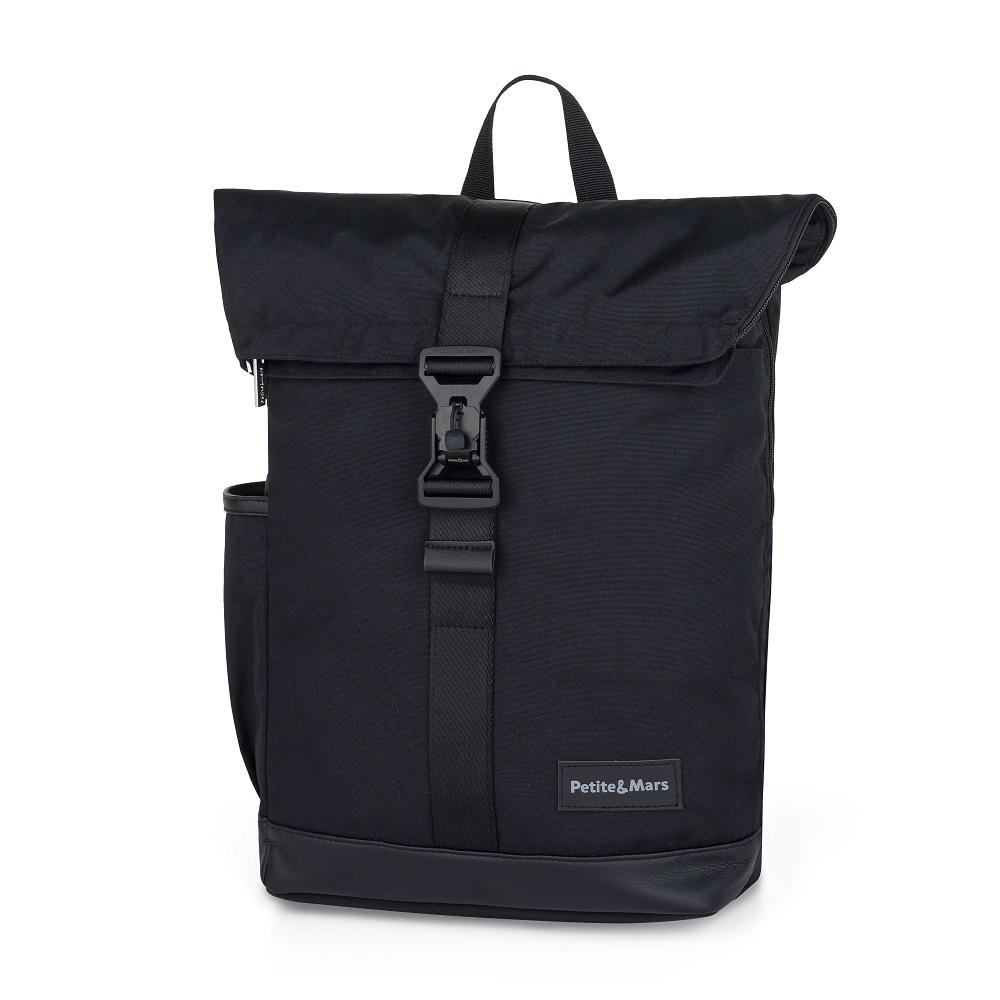 PETITE&amp;MARS Taška/Batoh prebaľovací na kočík Jackob Absolute Black 510832