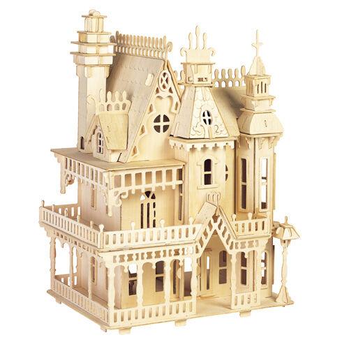 Woodcraft construction kit Drevené 3D puzzle vila DH004
