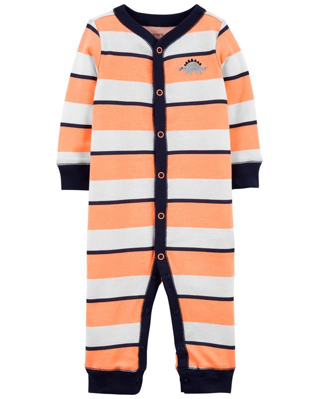 CARTER'S Overal bez nožičiek na cvoky Sleep and Play Orange Stripes chlapec NB/ veľ. 56 1L724510_NB