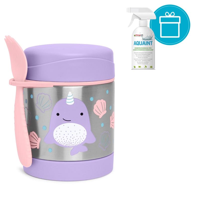 SKIP HOP Zoo Termoska na jedlo s lyžičko/vidličkou Narval 325 ml, 3+ + AQUAINT 500 ml VP-F141567