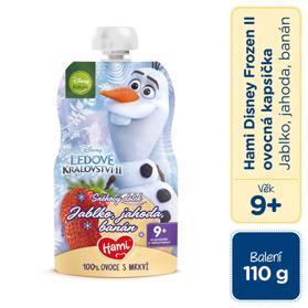 HAMI Disney Frozen Olaf ovocno-zeleninová kapsička Jablko, Jahoda, Banán 110 g, 9+ 165350