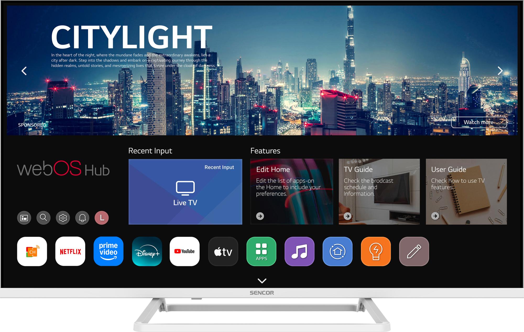 Sencor SLE 40FS841BW biely 35063002 - Full HD Smart LED TV