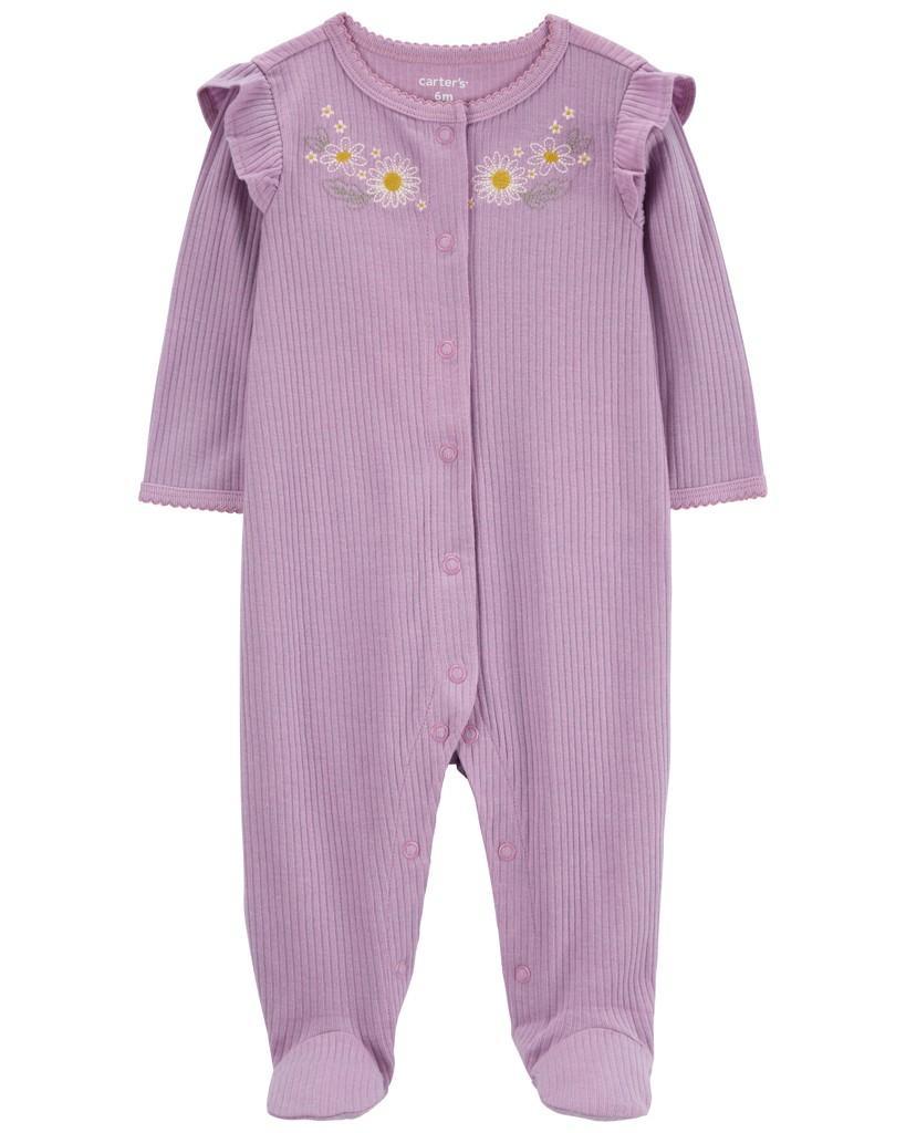 CARTER'S Overal na cvoky Sleep&amp;Play Purple Floral dievča 9m/ veľ. 74 1R033010_9M