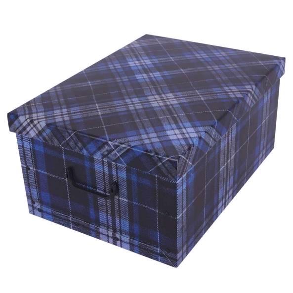 Úložná krabica MAXI TARTAN BLUE 51x37x24cm - Krabica úložná