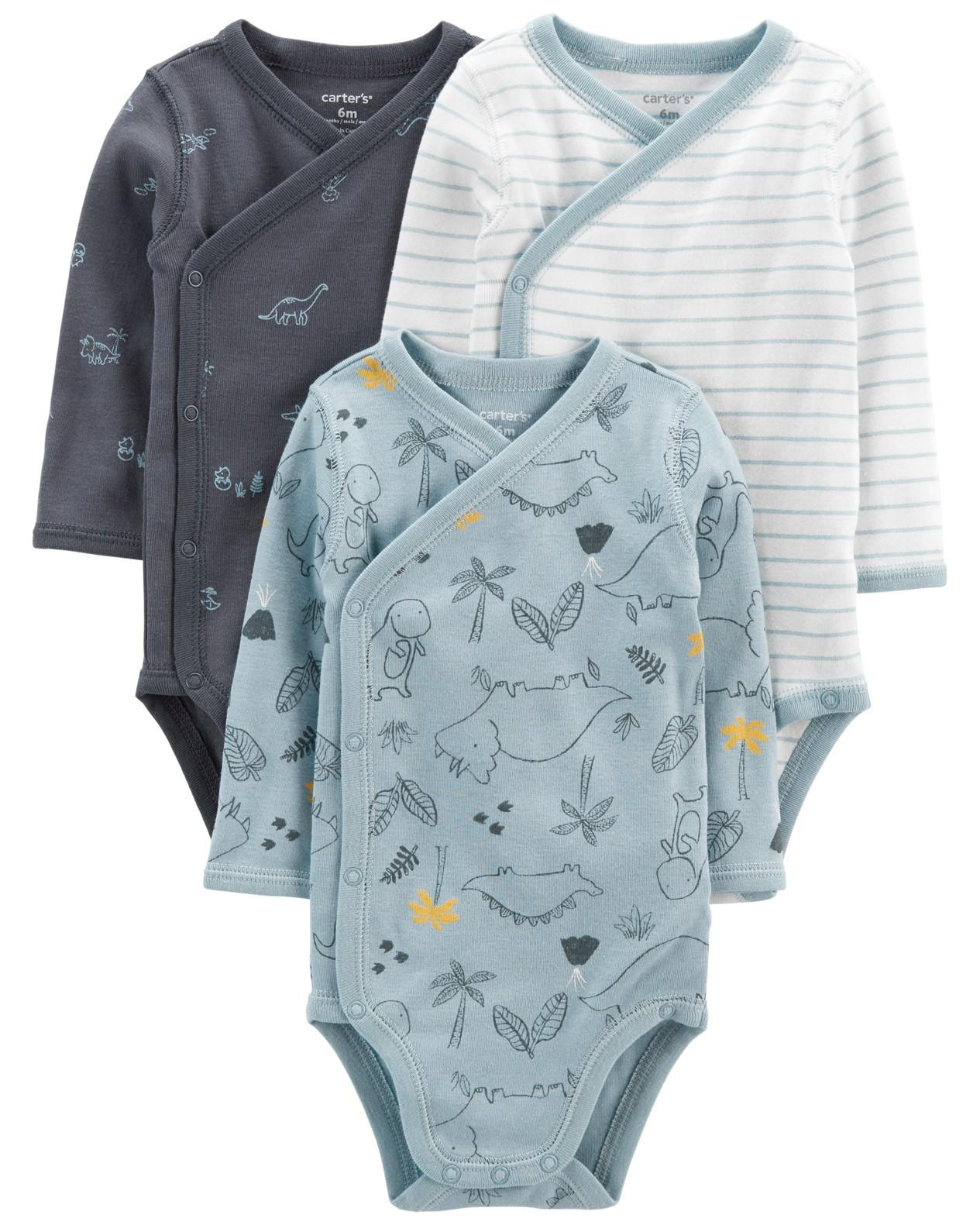 CARTER'S Body dlhý rukáv Blue chlapec LBB 3ks PRE, veľ. 46 1L775610_PRE