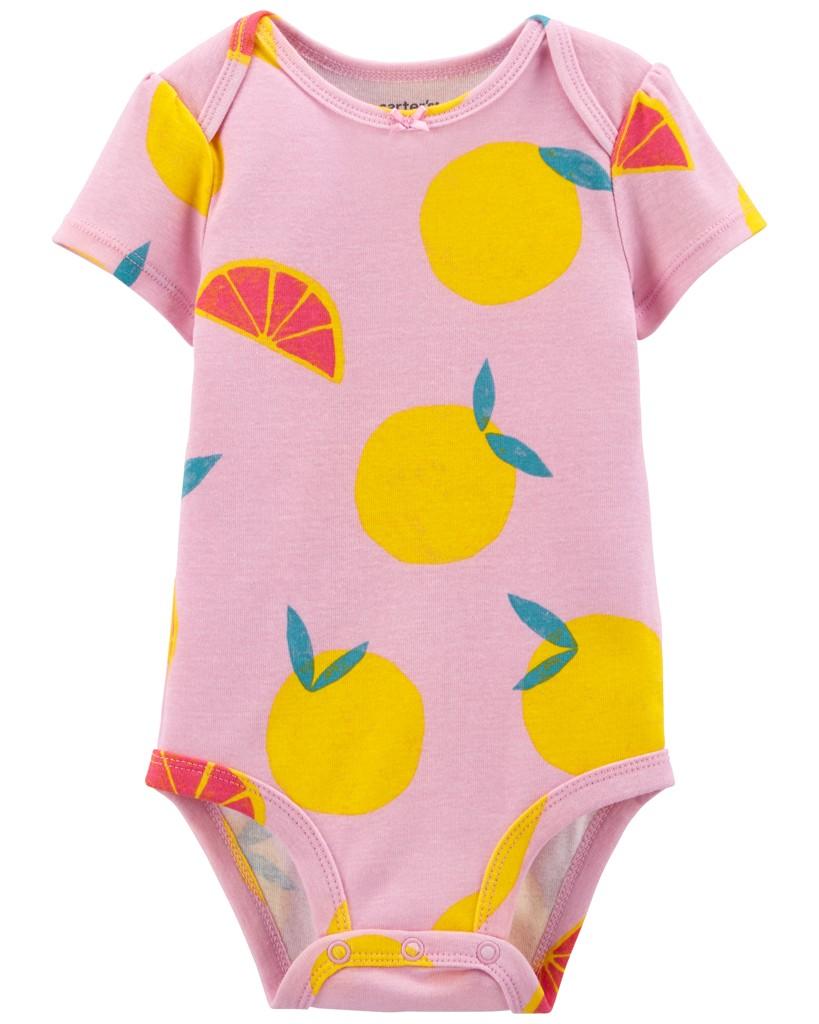 CARTER'S Body krátky rukáv Purple Lemon dievča NB/ veľ. 56 1N077810_NB