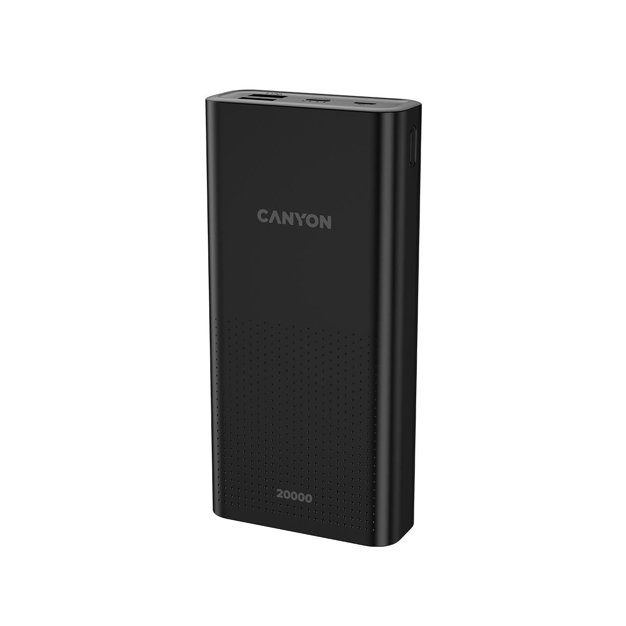 Canyon PB-2001 USB-C 20000mAh čierny CNE-CPB2001B