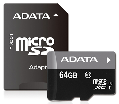 ADATA Premier MicroSDXC 64GB UHS-I Class 10 AUSDX64GUICL10-RA1