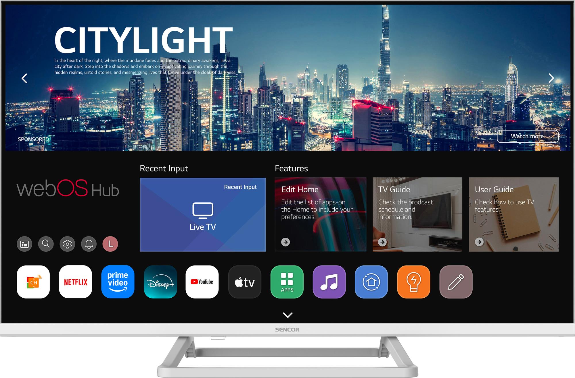 Sencor SLE 32S841BW biely 35063001 - HD Ready Smart LED TV