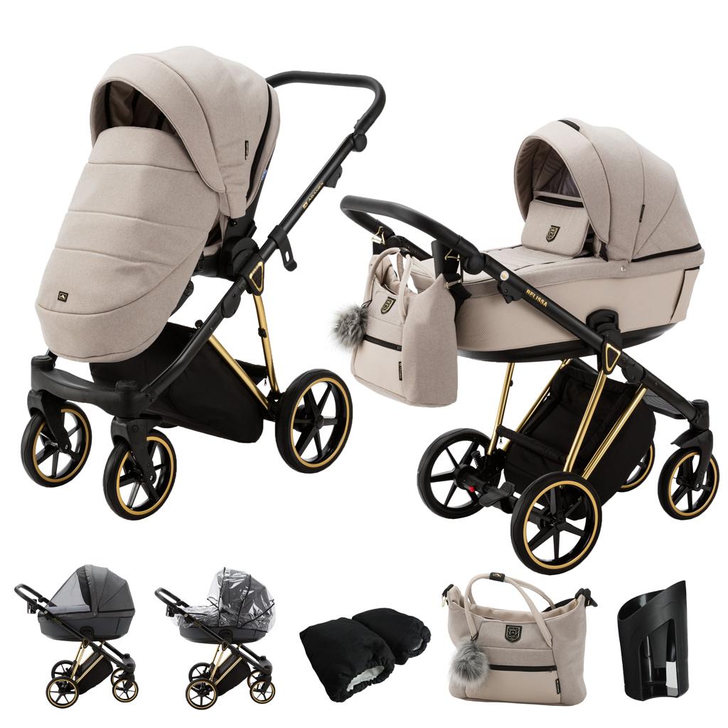 ADAMEX Kočík kombinovaný Belissa Special Edition Beige/Gold PS-620-SE