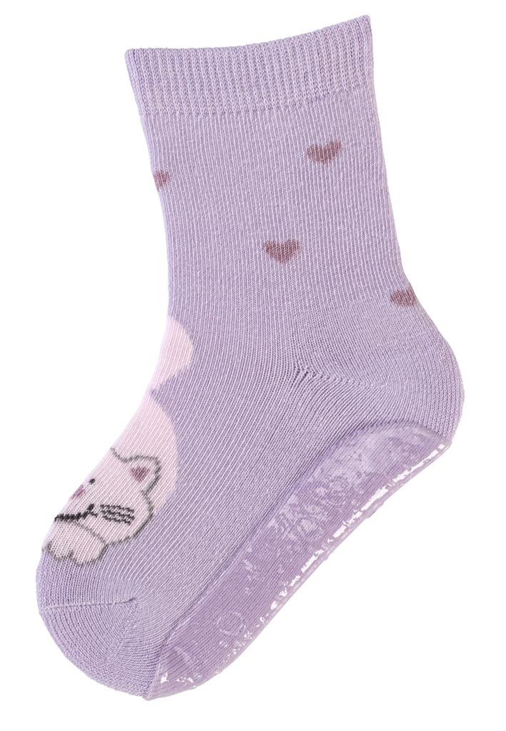 STERNTALER Ponožky protišmykové Mačička AIR farba lila dievča veľ. 18 6-12m 8152402-660-18