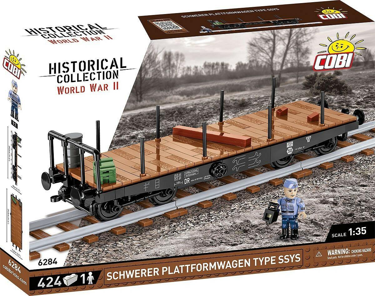 Cobi Cobi 6284 Schwerer plattformwagen type SSYS, 1:35, 424 k, 1 f CBCOBI-6284