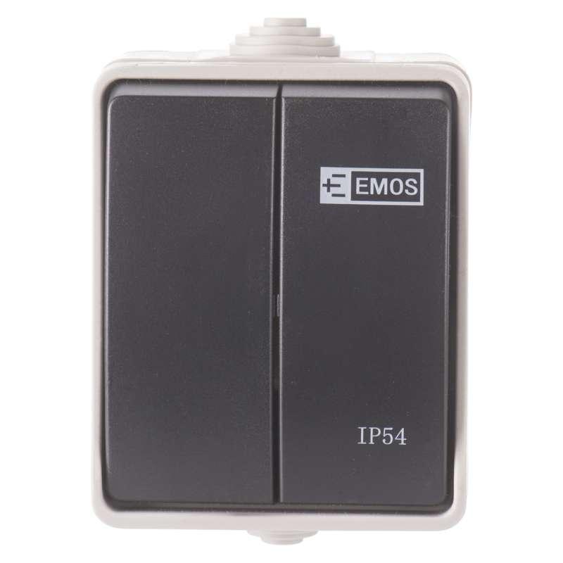 Emos Prepínač č.5 IP54 nástenný A1398.4