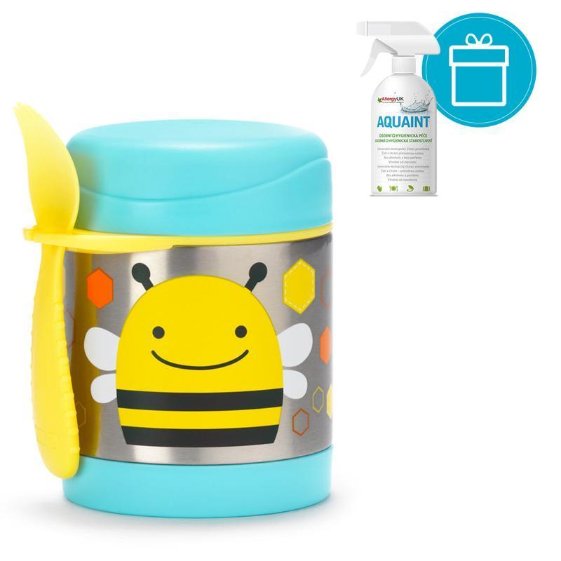 SKIP HOP Zoo Termoska na jedlo s lyžičko/vidličkou Včielka 325 ml, 3+ + AQUAINT 500 ml VP-F141572