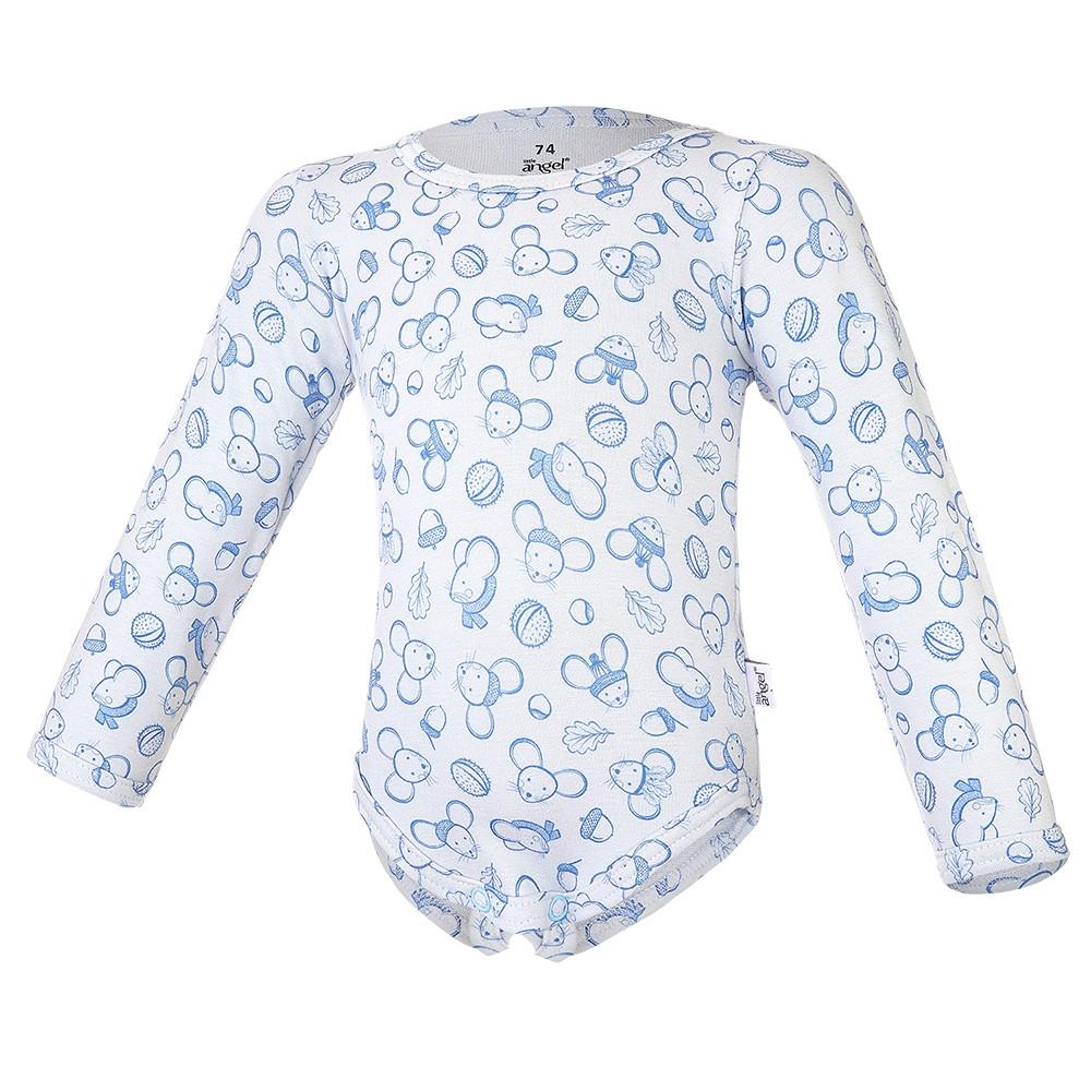 LITTLE ANGEL Body tričko šmyk s potlačou Outlast® 68 sv.ľadovo modrá myšky 900d601410b03