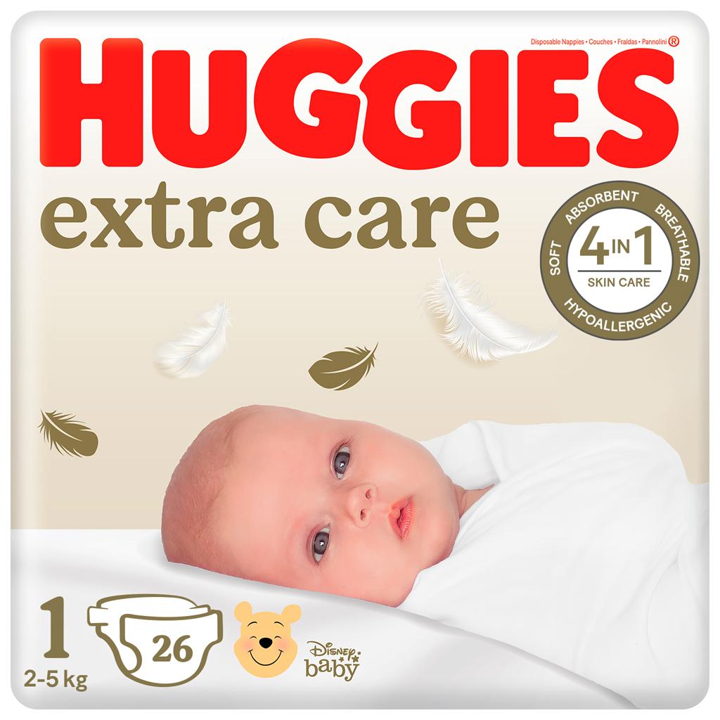 HUGGIES® Extra care Plienky jednorazové 1 (2-5 kg) 26 ks 1735199