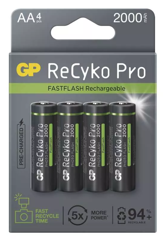 GP ReCyko Pro Photo Flash HR6 (AA) 2000mAh 4ks B2420