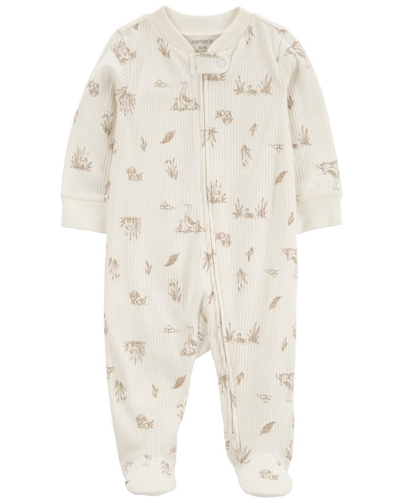 CARTER'S Overal na zips Sleep&amp;Play Ivory Goose neutrál 9m/ veľ. 74 1R403910_9M