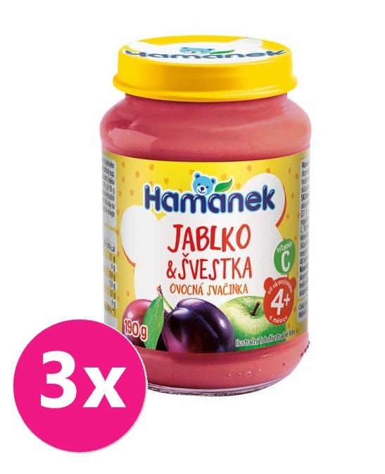 3x HAMÁNEK Jablko a Slivka 190 g VP-F049522