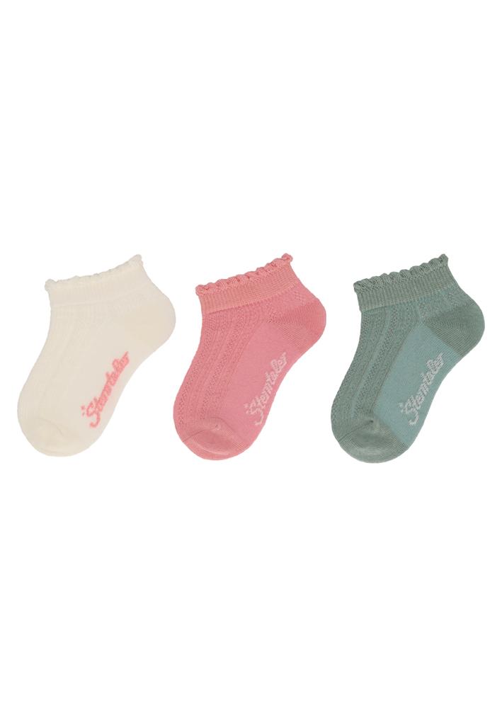 STERNTALER Ponožky nízke 3ks v baleníé ecru dievča veľ. 22 12-24m 8512481-908-22