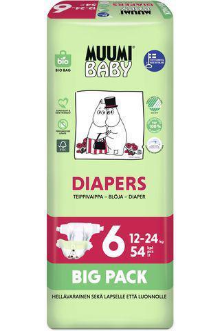 MUUMI Baby 6 Junior 12-24 kg (54 ks), eko plienky 58920