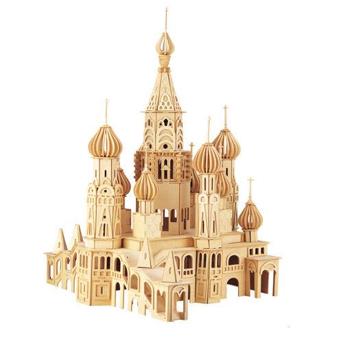 Woodcraft construction kit Drevené 3D puzzle kostol Petersburg DH006