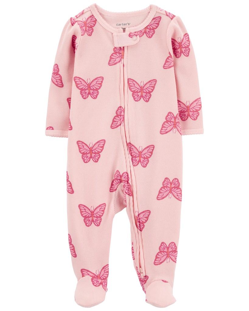CARTER'S Overal na zips Sleep&amp;Play Pink Butterfly dievča 9m/ veľ. 74 1R032710_9M