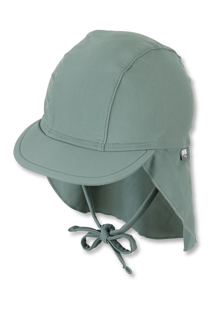 STERNTALER Šiltovka do vody s ochranou krku na zaväzovanie zelená uni- 47 cm 9-12 m 2502098-275-47