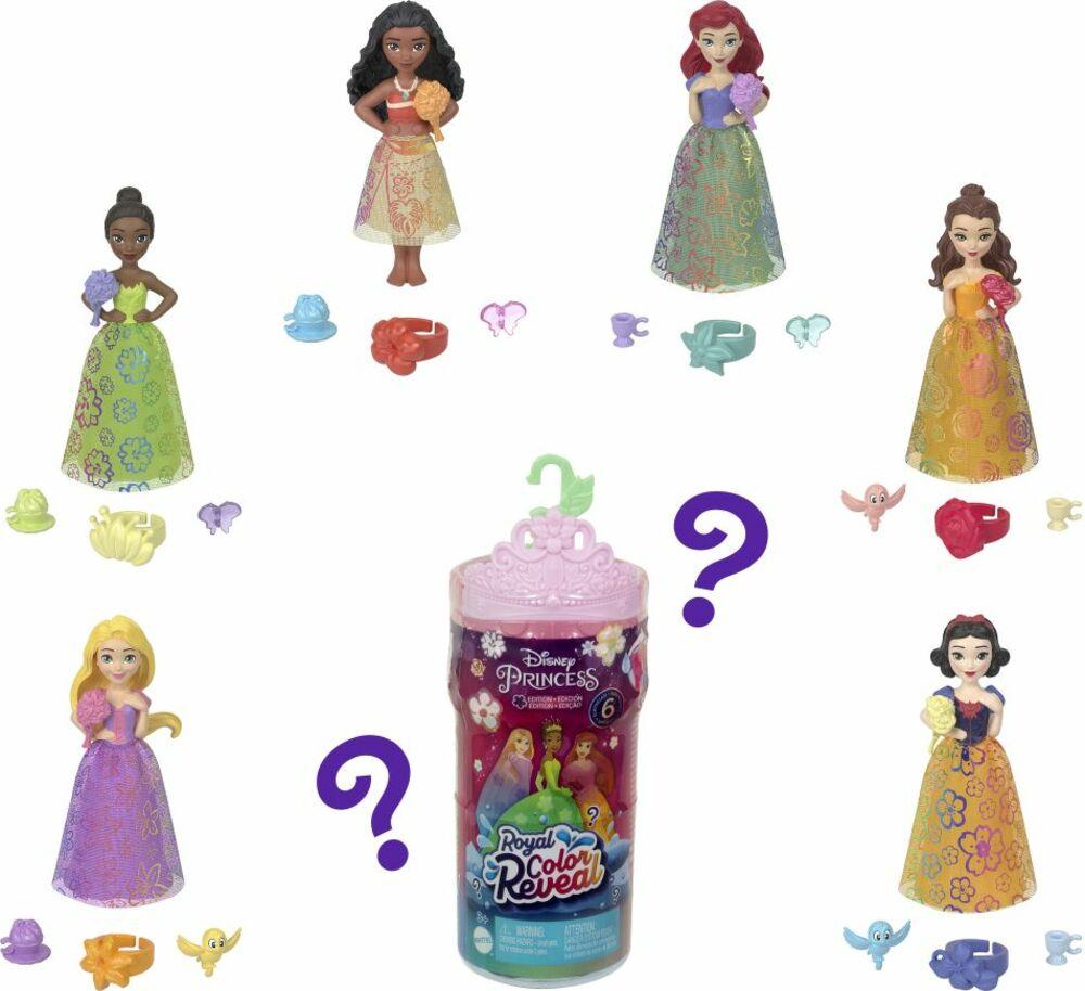 Mattel Disney Princess Color reveal Kráľovská malá bábika s kvetmi ASST 25HRN56