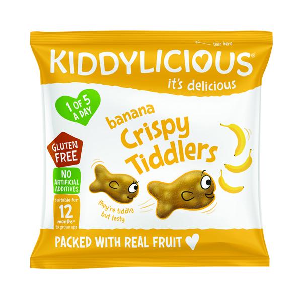 KIDDYLICIOUS Rybičky chrumkavé banánové 12 g 5060040259214