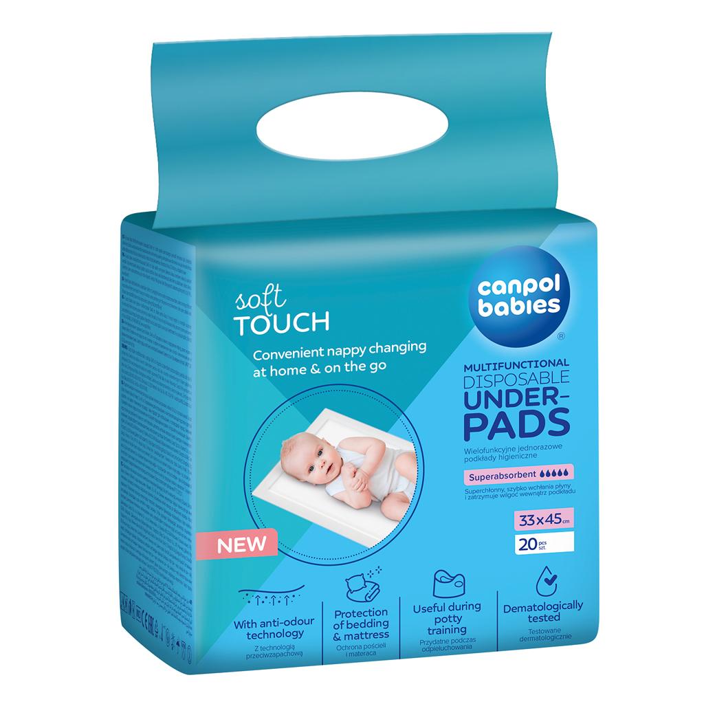 CANPOL BABIES Podložky multifunkčné hygienické 33x45, 20ks? 78-009