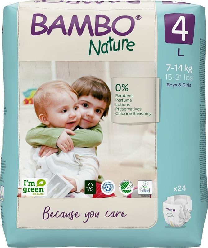 BAMBO Nature Plienky jednorazové 4 L (7-14 kg) 24 ks 1000019254