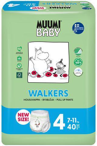 MUUMI Baby Pants 4 Maxi 7-11 kg (40 ks), nohavičkové eko plienky 59205