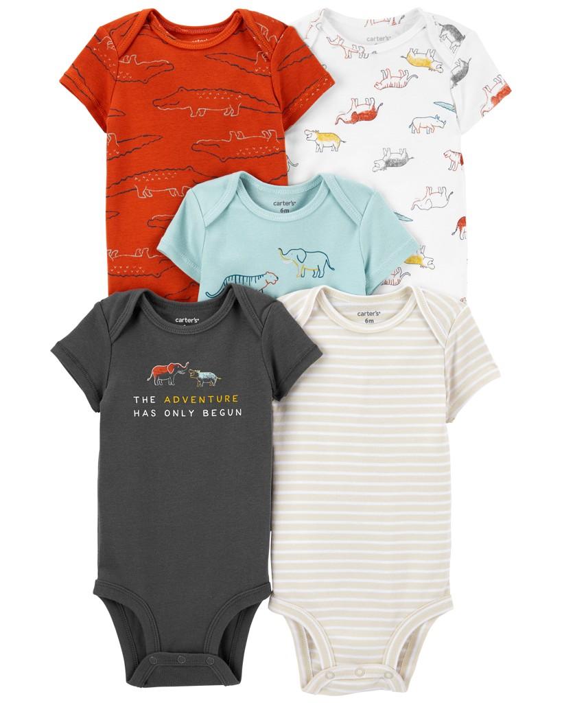 CARTER'S Body krátky rukáv Multicolor Dino chlapec 5ks 3m 1M756910_3m