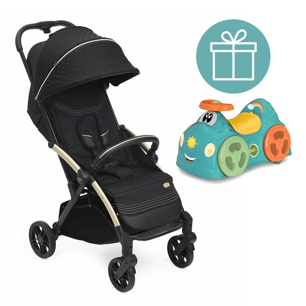 CHICCO Kočík športový Goody Xplus - Black Re_Lux Eco+ + odrážadlo Chicco All around ZADARMO VP-F184796