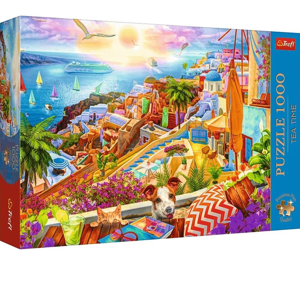 Trefl Trefl Puzzle 1000 Premium Plus Quality Tea Time Návšteva Santorini 10842