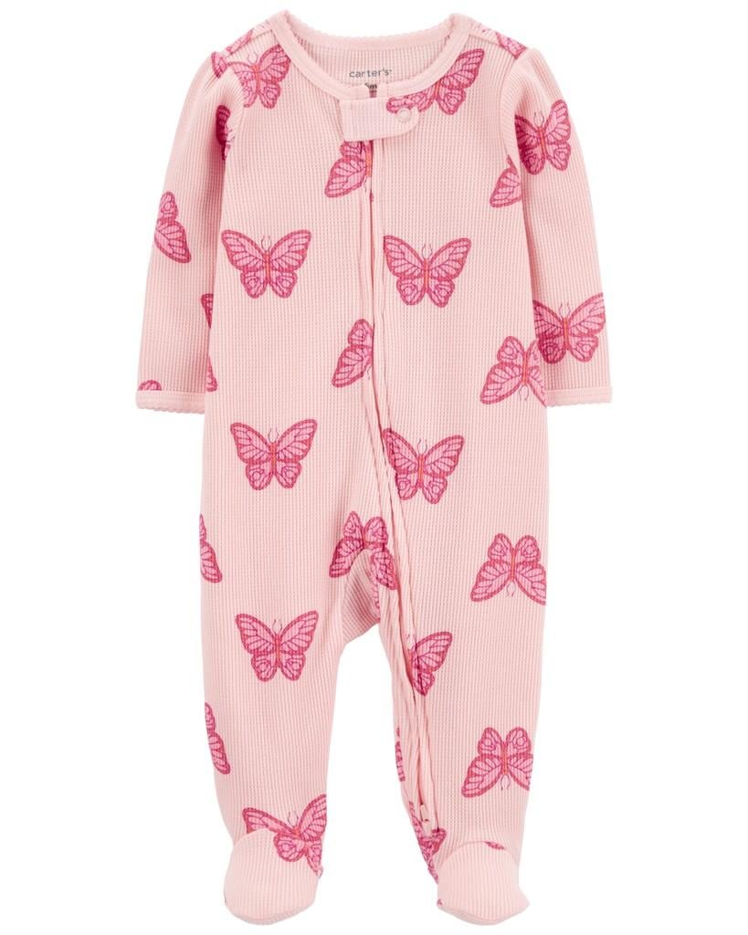 CARTER'S Overal na zips Sleep&amp;Play Pink Butterfly dievča 3m/ veľ. 62 1R032710_3M