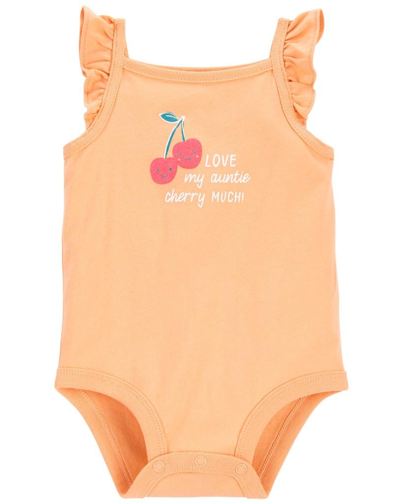 CARTER'S Body na ramienka Orange Cherry dievča 6m 1N615310_6M