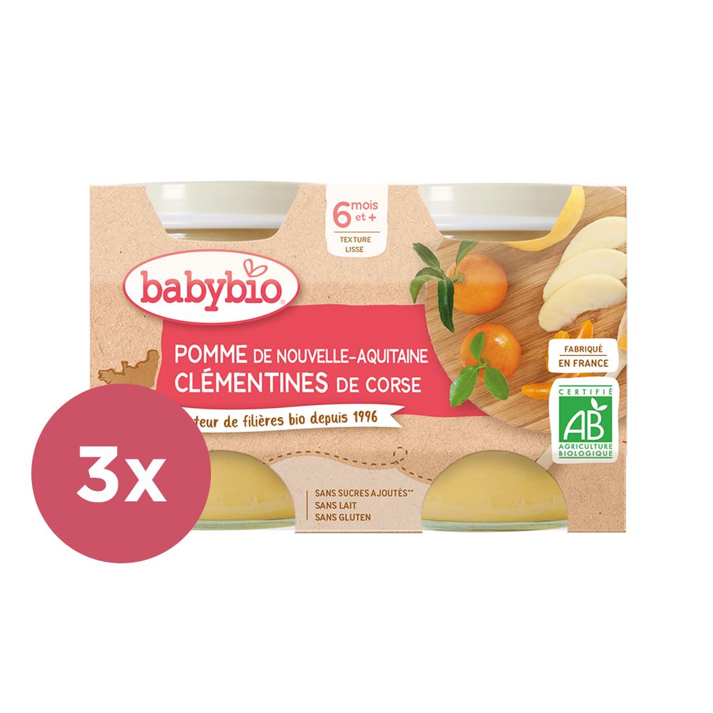 3x BABYBIO Jablko s klementínky 2x 130 g VP-F172994