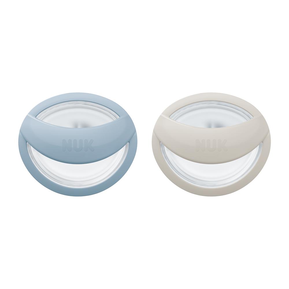 NUK Cumlík Mommy Feel v boxe, modrý 0-9m, 2ks 10730862mod