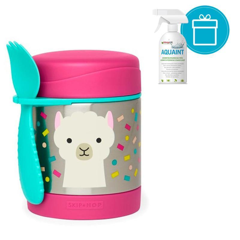 SKIP HOP Zoo Termoska na jedlo s lyžičko/vidličkou Lama 325 ml, 3+ + AQUAINT 500 ml VP-F141600