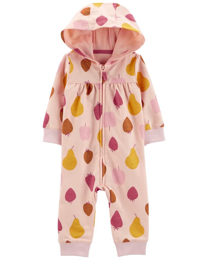 CARTER'S Overal bez nožičiek s kapucňou Pink Fruit dievča NB/ veľ. 56 1M757310_NB