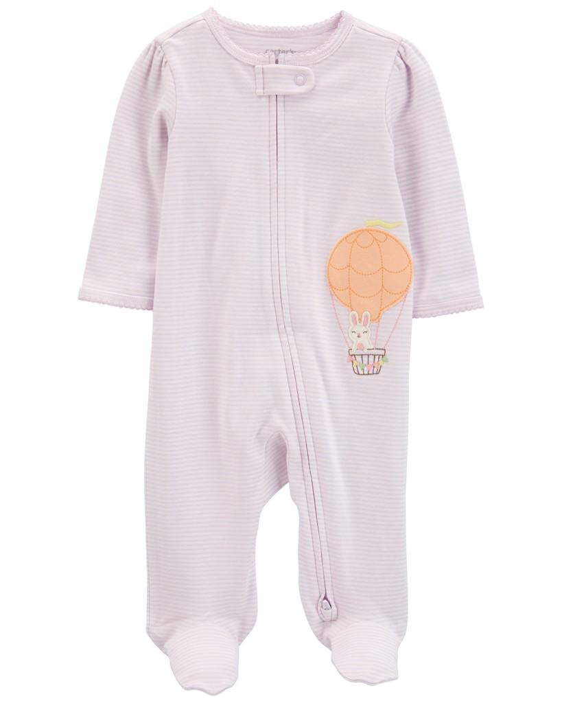 CARTER'S Overal na zips Sleep&amp;Play Lilac Stripe dievča 9m/ veľ. 74 1R032310_9M