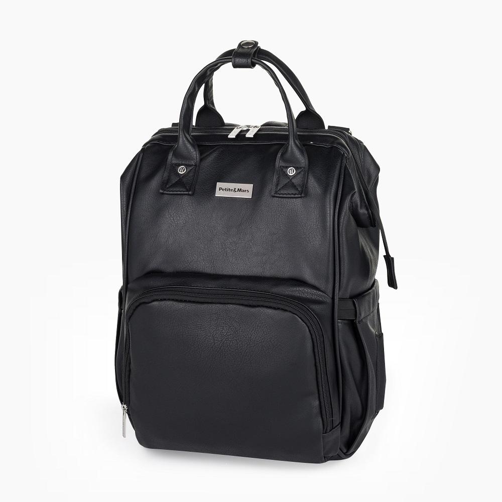 PETITE&amp;MARS Taška/Batoh prebaľovací na kočík Jasper Absolute Black 511832