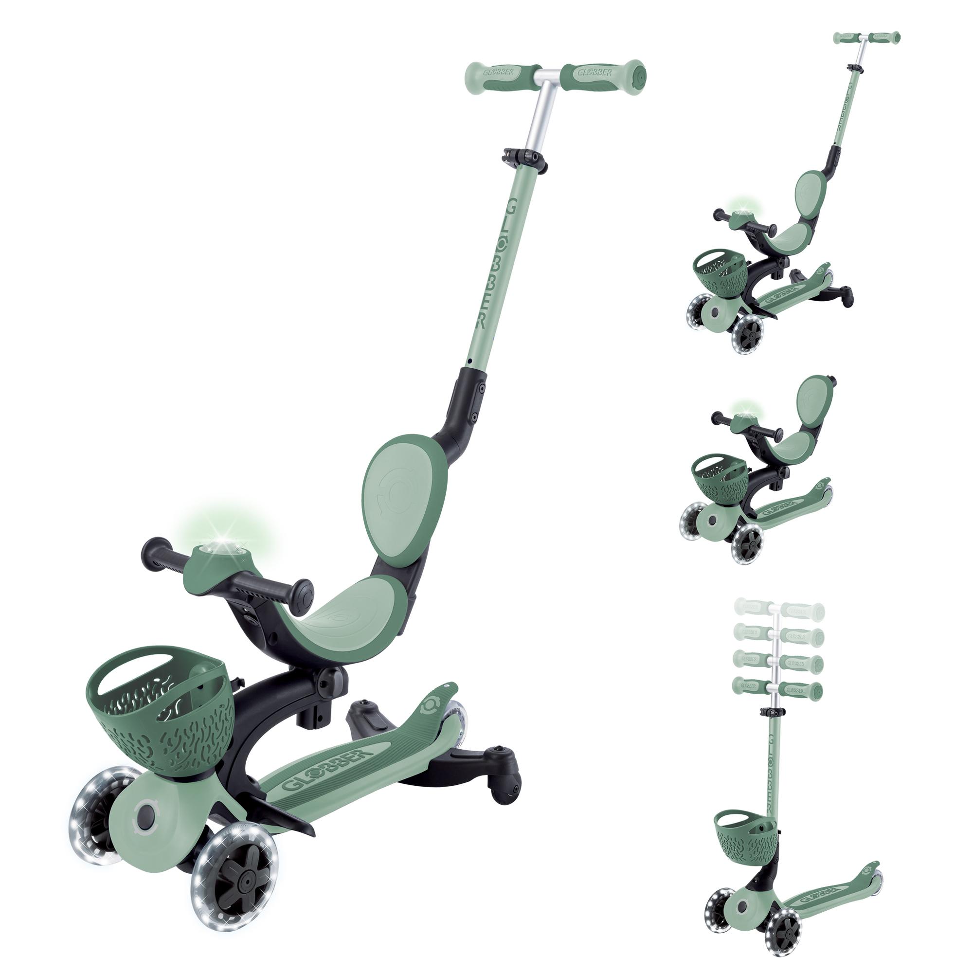 Globber Globber kolobežka Go Up Baby lights 360 ° Sage 844-104